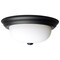 Nuvo 2-Light 13-Inch Flush Mount, Matte Black Finish Opal Glass 60/128 - alternate 8